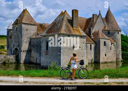 France, cher, Berry, Boulleret, château de Buranlure Banque D'Images
