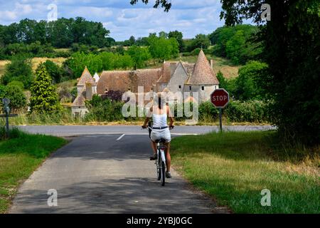 France, cher, Berry, Boulleret, château de Buranlure Banque D'Images