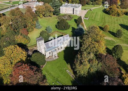 Église paroissiale de Sledmere, Sledmere House, East Riding of Yorkshire Banque D'Images