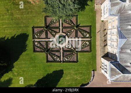 Sledmere House, maison de campagne géorgienne East Riding of Yorkshire, Angleterre. Banque D'Images