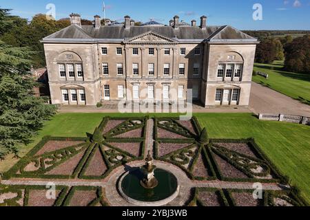 Sledmere House, maison de campagne géorgienne East Riding of Yorkshire, Angleterre. Banque D'Images