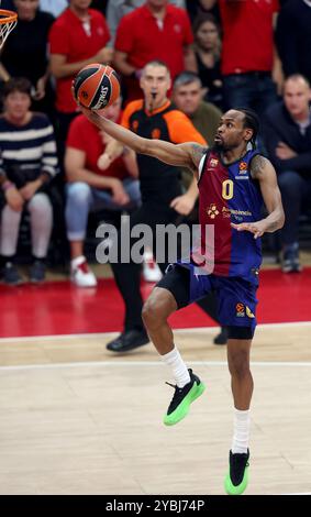 Belgrade, Serbie. 18 octobre 2024. Kevin Punter Barcelona Basquet lors du match de basket de Turkish Airlines Euroleague opposant Crvena Zvezda Meridianbet Belgrade et FC Barcelone le 18 octobre 2024 à Belgrade Arena à Belgrade, Serbie - photo Aleksandar Djorovic/DPPI crédit : DPPI Media/Alamy Live News Banque D'Images