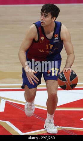 Belgrade, Serbie. 18 octobre 2024. Juan Nunez Barcelona lors du match de basket-ball de Turkish Airlines Euroleague entre Crvena Zvezda Meridianbet Belgrade et FC Barcelone le 18 octobre 2024 à Belgrade Arena, Serbie - photo Aleksandar Djorovic/DPPI crédit : DPPI Media/Alamy Live News Banque D'Images