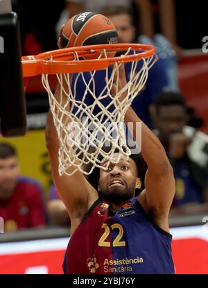 Belgrade, Serbie. 18 octobre 2024. Jabari Parker Barcelona Basquet lors du match de basket-ball de Turkish Airlines Euroleague entre Crvena Zvezda Meridianbet Belgrade et FC Barcelone le 18 octobre 2024 à Belgrade Arena à Belgrade, Serbie - photo Aleksandar Djorovic/DPPI crédit : DPPI Media/Alamy Live News Banque D'Images