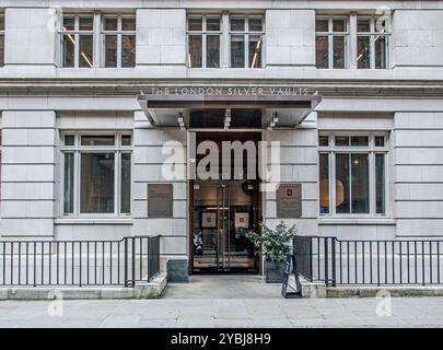 Entrée des voûtes d'argent de Londres Angleterre Royaume-Uni Banque D'Images