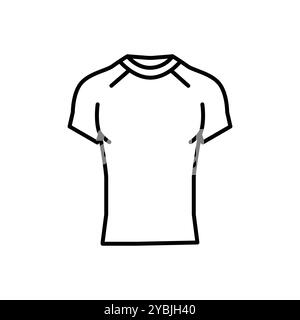 Icône noire de la ligne de T-shirt muscle Fit. Signez pour la page Web, l'application mobile, le bouton, le logo. Bouton isolé de vecteur. Contour modifiable. Illustration de Vecteur