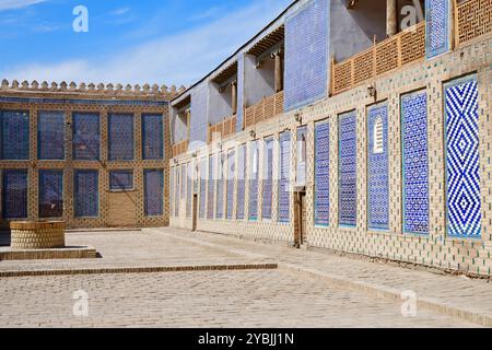 Harem cour dans l'ancien palais khan également connu sous le nom de Tosh Hovli ou palais Tash Khauli à Khiva Banque D'Images