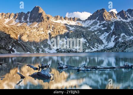 Estany Negre - Lac Noir -, Parc National de Aigüestortes, Lleida, Espagne Banque D'Images