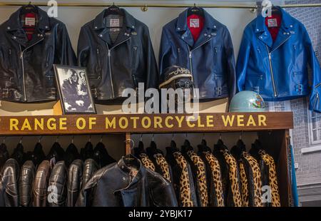 Lewis Leathers nouveau magasin à Windmill St, Londres Royaume-Uni Banque D'Images