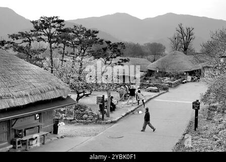 Village de Naganeupseong, situé à Nagan-myeon, Suncheon, province de Jeollanam-do, Corée du Sud. Banque D'Images