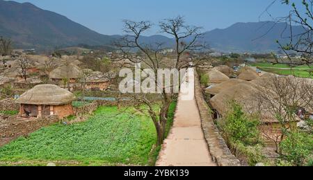 Village de Naganeupseong, situé à Nagan-myeon, Suncheon, province de Jeollanam-do, Corée du Sud. Banque D'Images