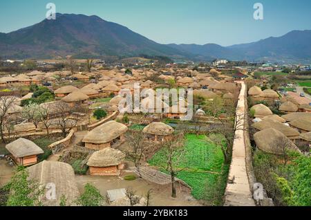 Village de Naganeupseong, situé à Nagan-myeon, Suncheon, province de Jeollanam-do, Corée du Sud. Banque D'Images