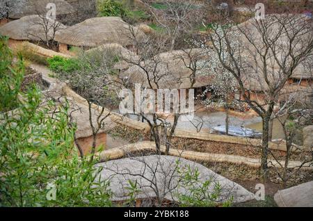 Village de Naganeupseong, situé à Nagan-myeon, Suncheon, province de Jeollanam-do, Corée du Sud. Banque D'Images