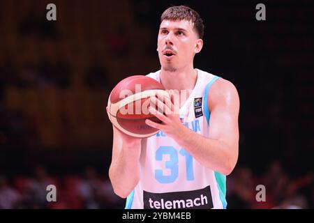 Vlatko Cancar (Slovénie). Tournoi de qualification olympique FIBA. Pirée 2024. Banque D'Images