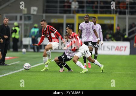 Milan, Italie. 19 octobre 2024. AC MilanÕ. Tijjani Reijnders lors du match de football Serie A entre Milan et Udinese au stade San Siro de Milan, dans le nord de l'Italie - samedi 19 octobre 2024. Sport - Soccer . (Photo Alberto Mariani/Lapresse) crédit : LaPresse/Alamy Live News Banque D'Images