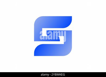 Logo S Loop Square minimaliste Illustration de Vecteur