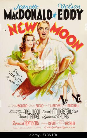 Affiche de film ancien - New Moon (1940) avec Jeanette MacDonald, Nelson Eddy Banque D'Images