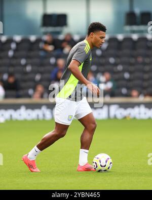 Londres, Royaume-Uni. 19 octobre 2024. Londres, 19 octobre 2024 : Ollie Watkins de Aston Villa lors du match de premier League entre Fulham et Aston Villa au Craven Cottage le 19 octobre 2024 à Londres, Angleterre. (Pedro Soares/SPP) crédit : photo de presse SPP Sport. /Alamy Live News Banque D'Images