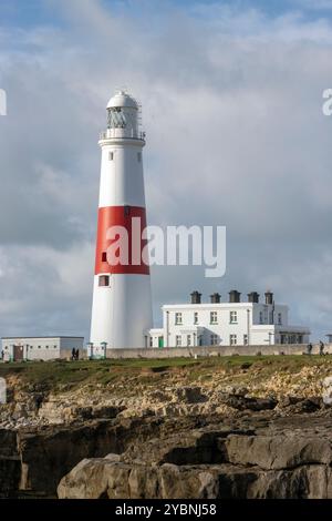 Portland, Dorset, Royaume-Uni - 18 octobre 2024 : le phare de Portland Bill Banque D'Images