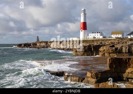 Portland, Dorset, Royaume-Uni - 18 octobre 2024 : le phare de Portland Bill Banque D'Images