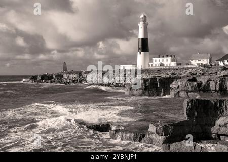 Portland, Dorset, Royaume-Uni - 18 octobre 2024 : le phare de Portland Bill Banque D'Images