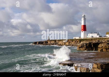 Portland, Dorset, Royaume-Uni - 18 octobre 2024 : le phare de Portland Bill Banque D'Images