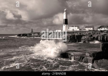 Portland, Dorset, Royaume-Uni - 18 octobre 2024 : le phare de Portland Bill Banque D'Images