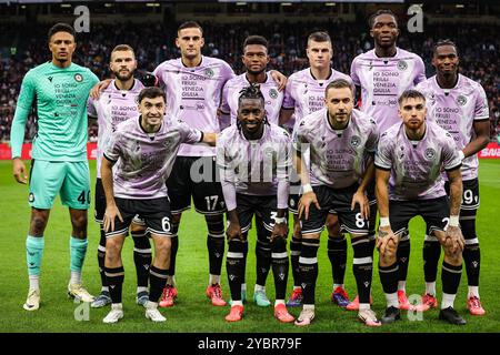 Milan, Italie. 19 octobre 2024. Équipe d'Udinese Calcio lors du championnat italien Serie A match de football entre l'AC Milan et l'Udinese Calcio le 19 octobre 2024 au stade San Siro de Milan, Italie - photo Matthieu Mirville (F Bertani)/DPPI crédit : DPPI Media/Alamy Live News Banque D'Images