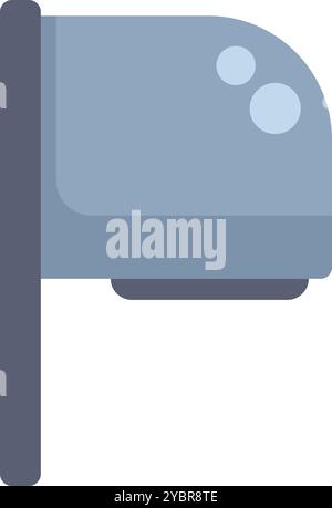 Illustration d'un sèche-mains électrique soufflant de l'air chaud pour sécher les mains Illustration de Vecteur