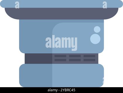 Purificateur d'air moderne nettoyant la pollution de l'air enlever la poussière enlever les allergènes Illustration de Vecteur