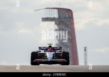 Austin, Texas, États-Unis. 19 octobre 2024 : Yuki Tsunoda (22 ans) avec Visa Cash App RB F1 Team en action session de qualification au Grand Prix de formule 1 Pirelli des États-Unis, circuit des Amériques. Austin, Texas. Mario Cantu/CSM crédit : Cal Sport Media/Alamy Live News Banque D'Images