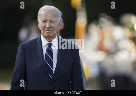 Joe Biden (46e président des États-Unis) est reçu avec honneurs militaires par le président fédéral Frank-Walter Steinmeier (président de la FEDER Banque D'Images