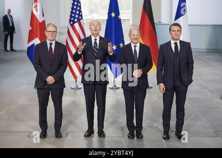 Keir Starmer (premier ministre du Royaume-Uni), Joe Biden (46e président des États-Unis), Olaf Scholz (chancelier de la République fédérale Banque D'Images