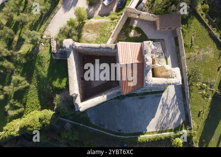 Documentation photographique de la petite forteresse de Suvereto en Toscane Italie Banque D'Images