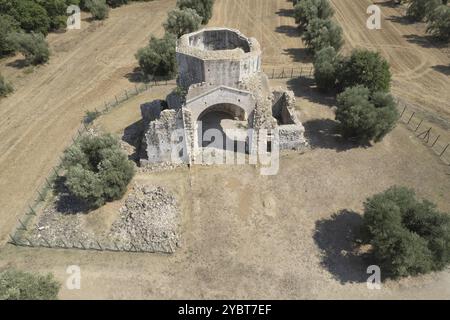 Documentation photographique des vestiges de l'abbaye de San Bruzio Italie Banque D'Images