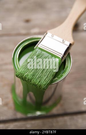 Présentation d'un pinceau avec le correspondant Banque D'Images