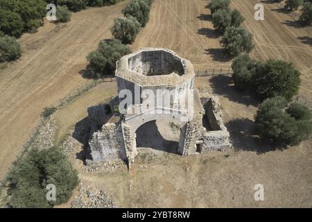 Documentation photographique des vestiges de l'abbaye de San Bruzio Italie Banque D'Images