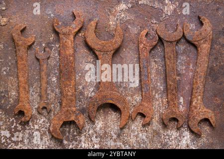 Accessoires anciens utilisés par les artisans au siècle dernier Banque D'Images