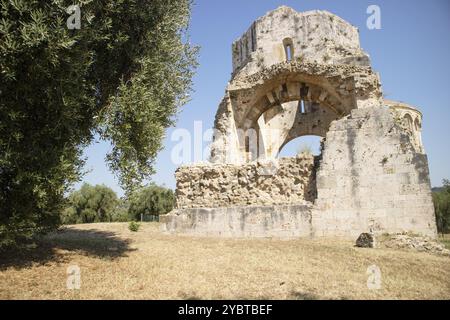 Documentation photographique des vestiges de l'abbaye de San Bruzio Italie Banque D'Images