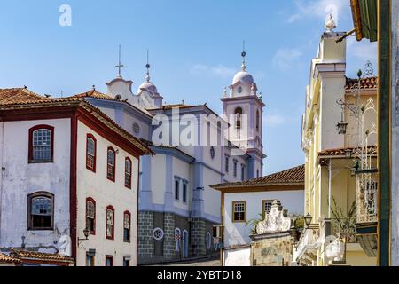 Vue sur la ville historique de Diamantina avec ses maisons et ses églises Banque D'Images