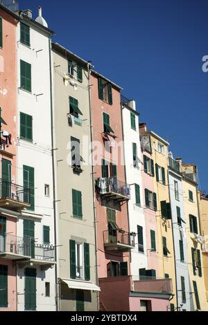 Détails architecturaux et de construction du village de Portovenere Ligurie Italie Banque D'Images