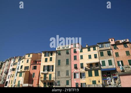 Détails architecturaux et de construction du village de Portovenere Ligurie Italie Banque D'Images