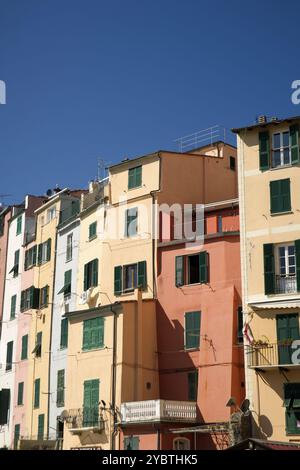 Détails architecturaux et de construction du village de Portovenere Ligurie Italie Banque D'Images