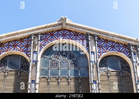 Valence, Espagne, 29 juillet 2023 : marché central de la ville de Valence. Vue extérieure, Europe Banque D'Images