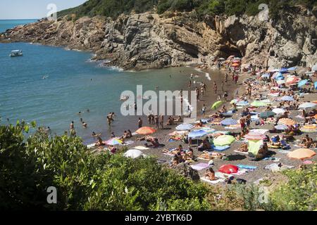 Crique de Lion, plage sur la côte toscane près de Livourne ville Italie Banque D'Images