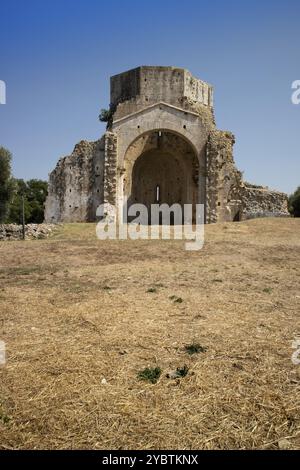 Documentation photographique des vestiges de l'abbaye de San Bruzio Toscane Banque D'Images