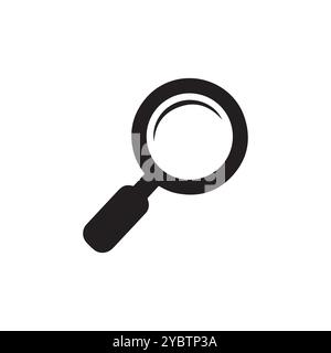 Conception d'icône de recherche noire Illustration de Vecteur
