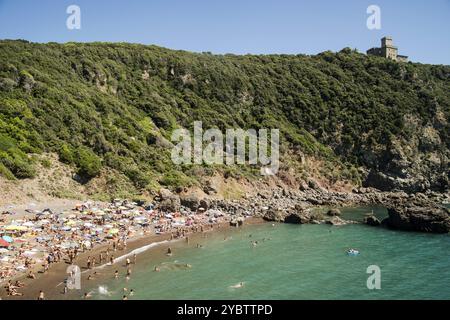 Crique de Lion, plage sur la côte toscane près de Livourne ville Italie Banque D'Images