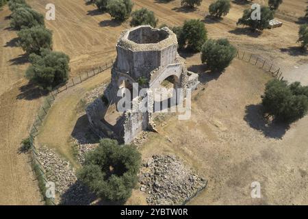 Documentation photographique des vestiges de l'abbaye de San Bruzio Italie Banque D'Images