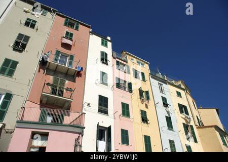 Détails architecturaux et de construction du village de Portovenere Ligurie Italie Banque D'Images